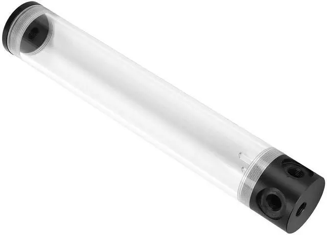 Alt view image 2 of 6 - Acrylic Cylindrical Water Cooling Tank, CPU Liquid Cooler Reservoir with 4 G1/4 Thread Ports, High - Capacity PC Water Cooling Kit for Custom Loop Builds