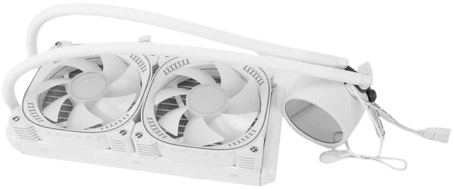 Alt view image 7 of 7 - Zunate ARGB Liquid CPU Cooler with 2.2 Inch LCD Temperature Display, 240mm Radiator Dual PWM Fans for LGA1851 1700 1200 115X 2011 2066 and AM5 AM4 (White)