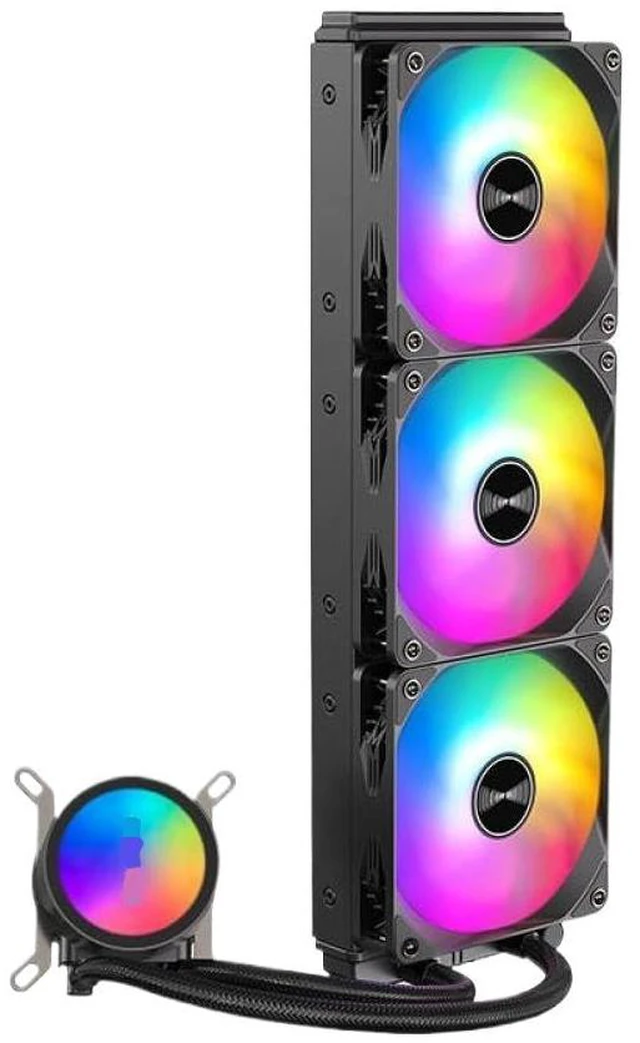 Main image of PC Water Cooling Radiator 360mm with 120mm RGB Fan Compatible with LGA 2011 LGA 1700 LGA 1200 LGA 115x AM4 AM5 (Black)