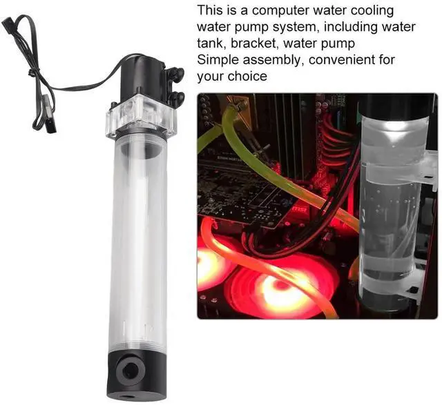 Alt view image 5 of 7 - Computer Water Tank 40 × 9 × 9 Pieces CPU Cooling Cylinder Pump Water Tank Waterproof Insulation for Computer