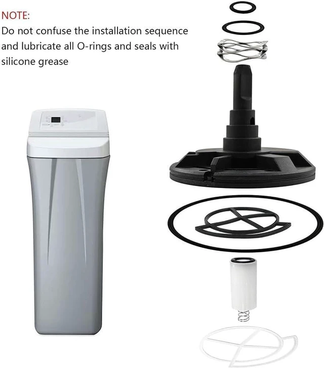 Alt view image 4 of 7 - Water Softener Valve for Rotor and Seal Kit for M20 M27 M34 MSD20F MSD27B MSD34C MCWF, for Replacement Parts with 5 Screw Cover