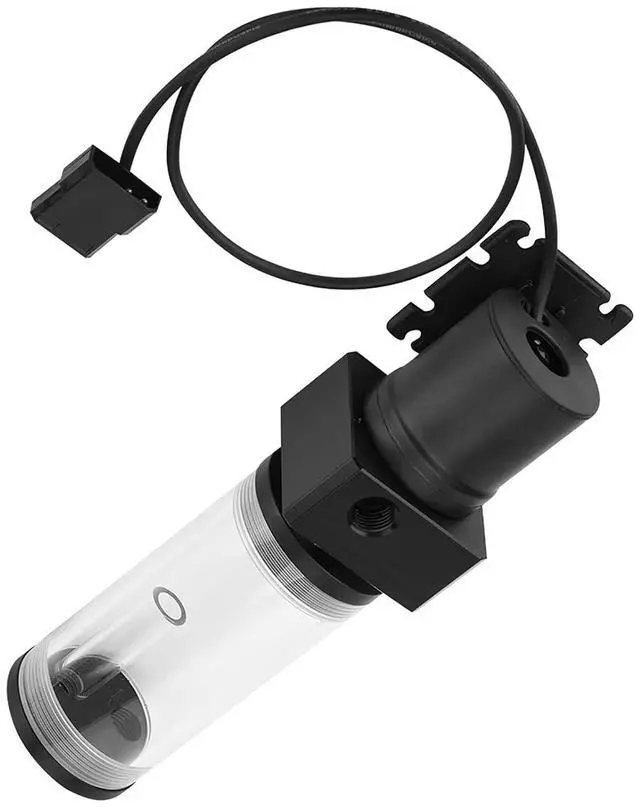 Alt view image 7 of 7 - Water Cooling Pump, Acrylic Computer DIY Water Cooling Cylinder Reservoir with 19W G1 / 4 Pump for Efficient Liquid Cooling (110mm)