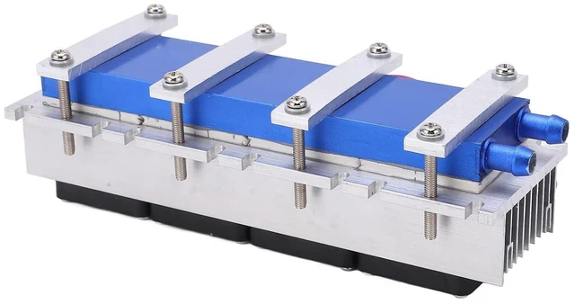 Alt view image 3 of 7 - Garosa 12V 4 Chip Thermoelectric Cooler, Air Cooling Device with Water Heat Dissipation for Small Space Cooling and Semiconductor Refrigeration Applications