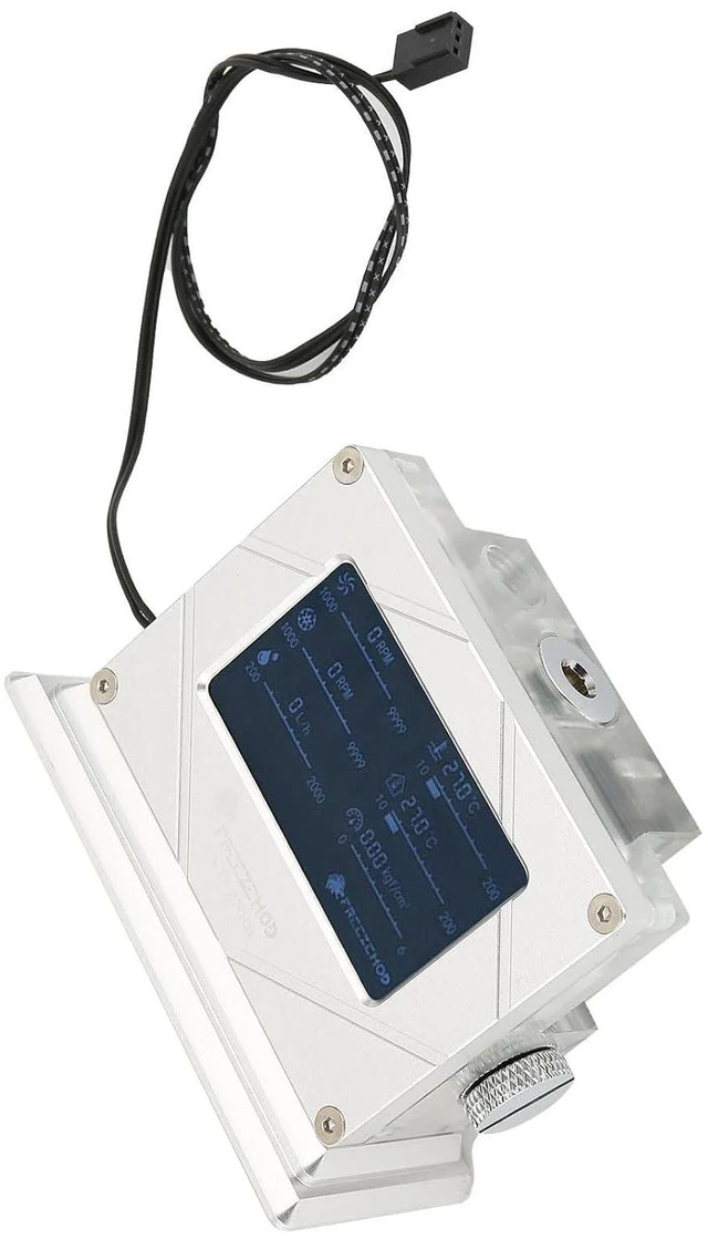 Alt view image 2 of 7 - Intelligent Water Cooling System Monitor LSJZNRB Durable Display Screen Water Pump PWM for PC Enthusiasts Aluminum Alloy + Acrylic Material