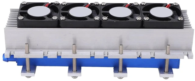 Alt view image 7 of 7 - Garosa 12V 4 Chip Thermoelectric Cooler, Air Cooling Device with Water Heat Dissipation for Small Space Cooling and Semiconductor Refrigeration Applications