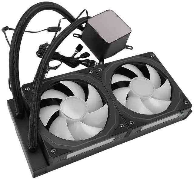 Alt view image 7 of 7 - Focket CPU Liquid Cooler, 240mm Radiator with 2.2 Inch LCD Screen and ARGB Sync AIO Liquid Cooler, Water Cooling System for LGA 1700 1851 1200 115X AM5 AM4 (Black)