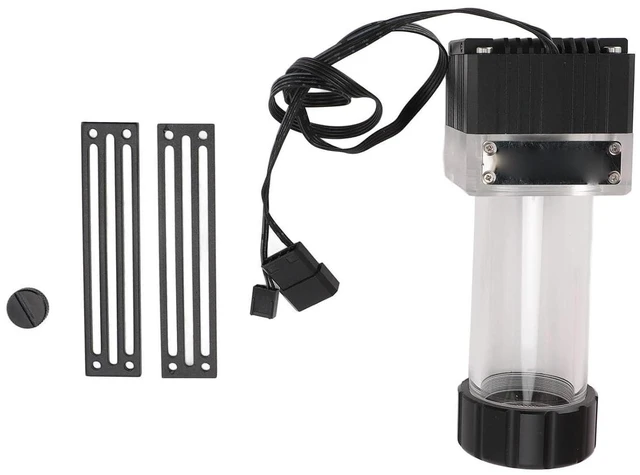Main image of G1/4 PC Water Pump, 125ML Cooling Heat Exchanger Water Pump, Computer Liquid Water Cooling Radiator with 30 Mesh Filter Mesh, Automatic Speed Regulation, Sine Wave Drive (Black)