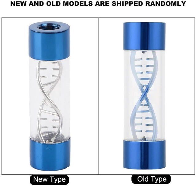 Alt view image 5 of 7 - Cylindrical Computer Water Flow Meter Total Length 3.1 Inches, Diameter 0.9 Inches Various Colors Metal Spiral G1/4 Female Thread for Computer Water Cooling (Silver) (Blue)