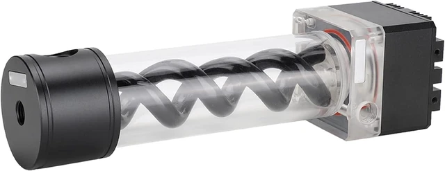 Alt view image 4 of 5 - Water Cooling Pump Tank Efficient 4M Head PUBFS6MB24 for Computer Accessories Aluminum Anode Black Silver (Black)