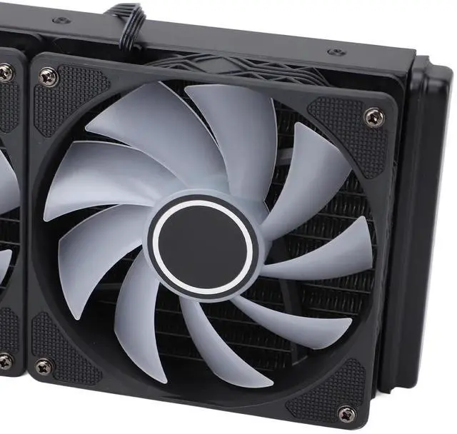 Alt view image 7 of 7 - ARGB Dual PWM 240mm High Efficiency CPU Liquid Cooler for Gaming PC 115X 1200