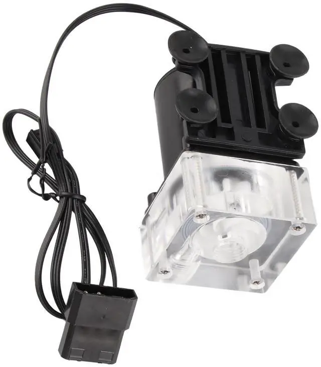 Alt view image 3 of 7 - Noiseless CPU Water Cooling Pump, Mini Water Pump for PC Refit, G1/4 Thread Quiet Liquid Cooling System with 4 Pin Power Connector for Desktop Computer CPU