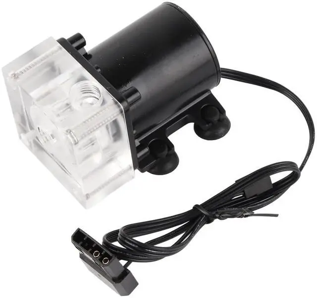 Alt view image 5 of 7 - Noiseless CPU Water Cooling Pump, Mini Water Pump for PC Refit, G1/4 Thread Quiet Liquid Cooling System with 4 Pin Power Connector for Desktop Computer CPU