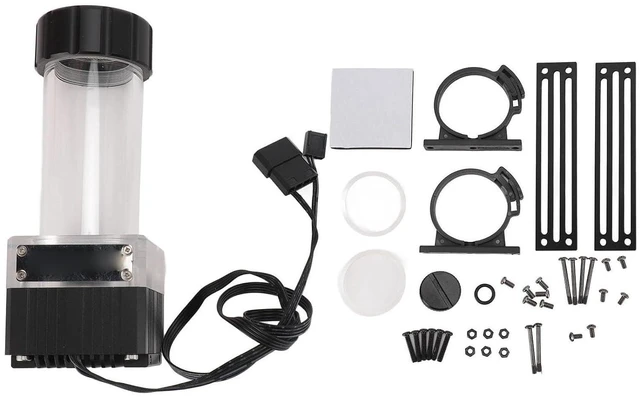 Alt view image 2 of 7 - G1/4 PC Water Pump, 125ML Cooling Heat Exchanger Water Pump, Computer Liquid Water Cooling Radiator with 30 Mesh Filter Mesh, Automatic Speed Regulation, Sine Wave Drive (Black)