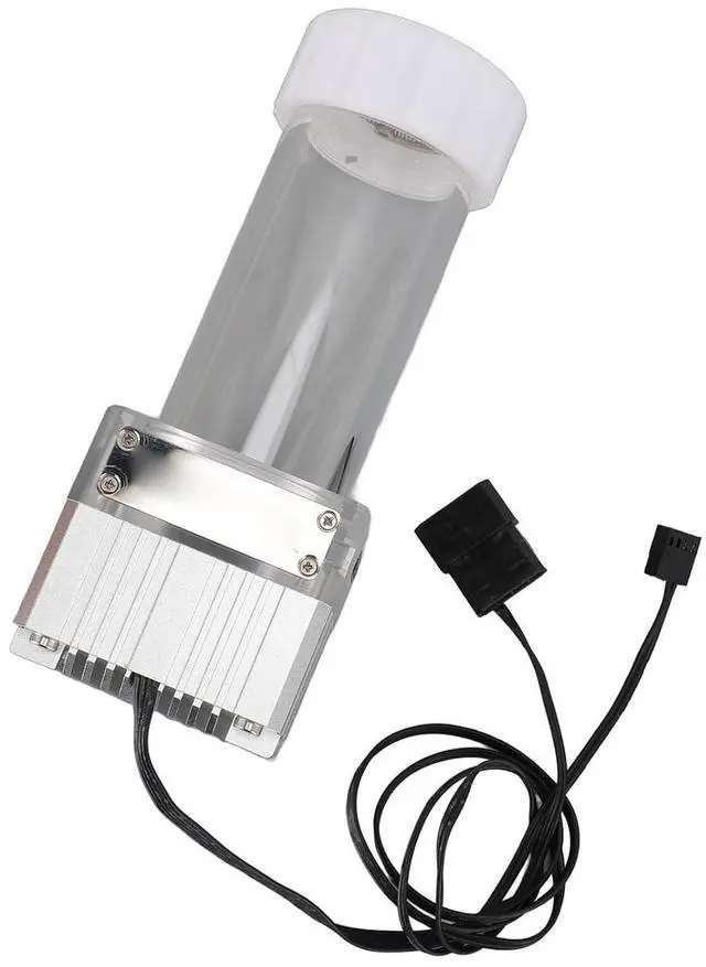 Alt view image 5 of 6 - Water Cooling Pump Tank Water Cooling Pump Tank Mesh Capacity Filtration Pump Household Sine Built in Magnetic Levitation for Water Tank (Silver)