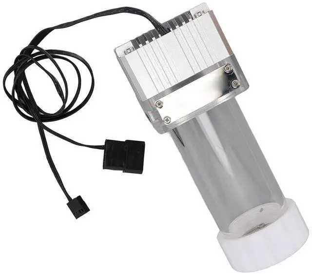 Alt view image 4 of 7 - Water Cooling Pump Tank High Performance 30 Mesh Filter Magnetic Levitation Sine Wave Drive 125ml Capacity G1/4 PC Water Cooling System Pump Reservoir Combo for Gaming PC Custom (Silver)