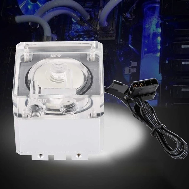Main image of High Performance 3000 RPM PC Cooling Pump with Integrated Reservoir 800L H Rate 3 5m Head for Efficient Liquid CPU GPU Cooling Silver