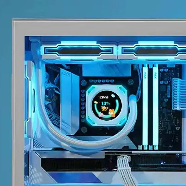 Alt view image 2 of 7 - Dr21 Visual Water-Cooled Scree Editable Water-Cooled Scree Type C Secondary Screen Display Water-Cooled Scree Black