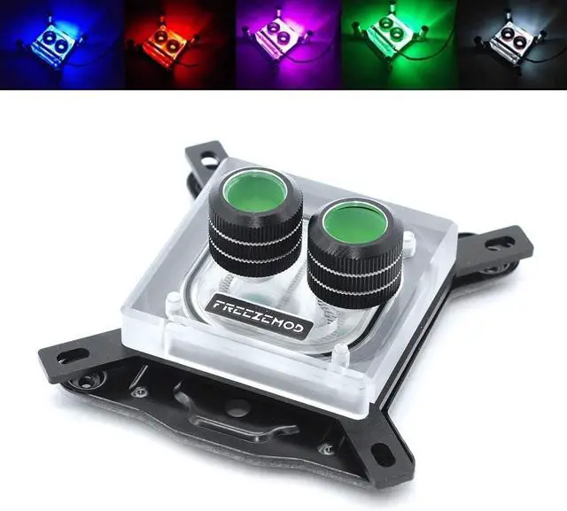 Alt view image 5 of 7 - G1/4 Thread Waterblock Acrylic+ Copper Water Cooling CPU Piece Water Cooling Radiator Heatsink Block for 1150 1151 115