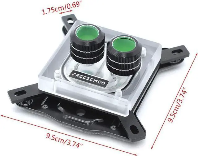 Alt view image 2 of 7 - G1/4 Thread Waterblock Acrylic+ Copper Water Cooling CPU Piece Water Cooling Radiator Heatsink Block for 1150 1151 115