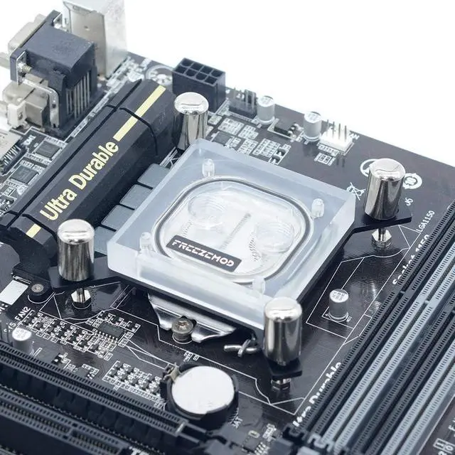 Alt view image 3 of 7 - G1/4 Thread Waterblock Acrylic+ Copper Water Cooling CPU Piece Water Cooling Radiator Heatsink Block for 1150 1151 115