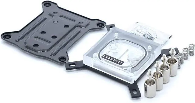 Alt view image 4 of 7 - G1/4 Thread Waterblock Acrylic+ Copper Water Cooling CPU Piece Water Cooling Radiator Heatsink Block for 1150 1151 115