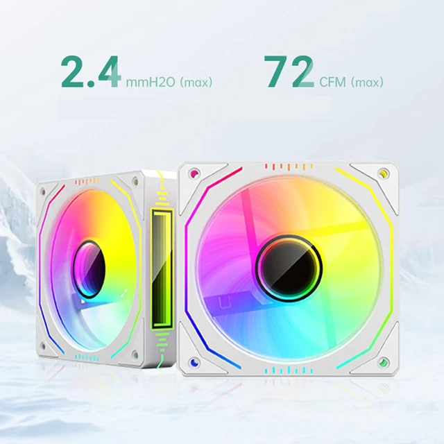 Alt view image 3 of 7 - Liquid Cooling Solution for Desktop Water Radiator 5V3pin ARGB 4Pin Adjustable Fan Efficiency Easy Installation