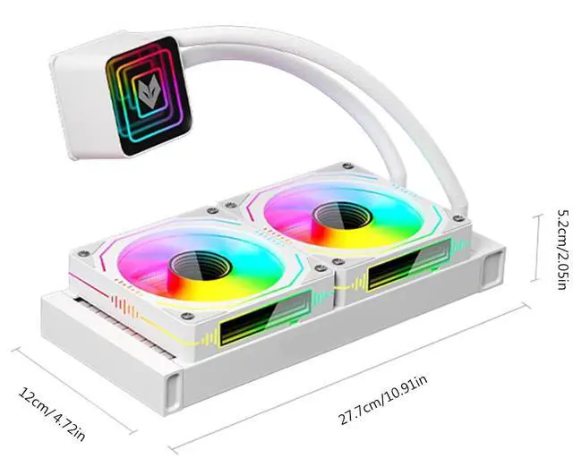 Alt view image 7 of 7 - DC12V ARGB Water Cooling Solution 1800RPM Effective Heat Dissipation Customizable Lighting Effects Wide Compatibility
