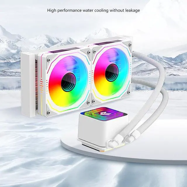 Alt view image 6 of 7 - DC12V ARGB Water Cooling Solution 1800RPM Effective Heat Dissipation Customizable Lighting Effects Wide Compatibility