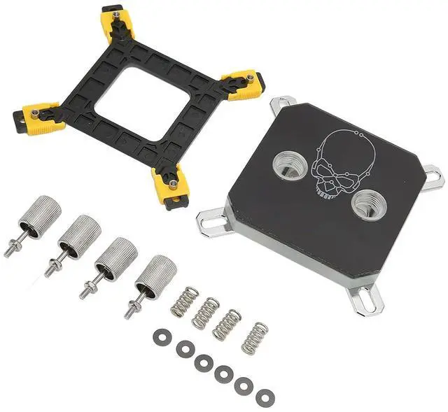 Main image of CPU Water Block G1/4 Thread, Copper Acrylic Electroplating Cooling Block, Accurate Hole Positions for Easy Installation, PC CPU Water Cooling Block with Base Screws