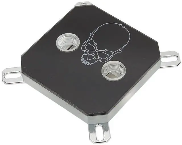 Alt view image 2 of 7 - CPU Water Block G1/4 Thread, Copper Acrylic Electroplating Cooling Block, Accurate Hole Positions for Easy Installation, PC CPU Water Cooling Block with Base Screws