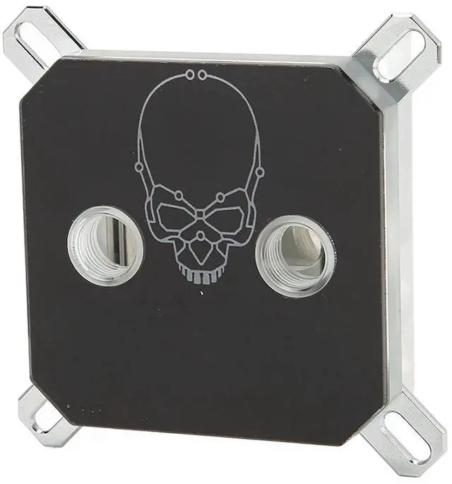 Alt view image 6 of 7 - CPU Water Block G1/4 Thread, Copper Acrylic Electroplating Cooling Block, Accurate Hole Positions for Easy Installation, PC CPU Water Cooling Block with Base Screws