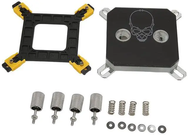 Alt view image 7 of 7 - CPU Water Block G1/4 Thread, Copper Acrylic Electroplating Cooling Block, Accurate Hole Positions for Easy Installation, PC CPU Water Cooling Block with Base Screws