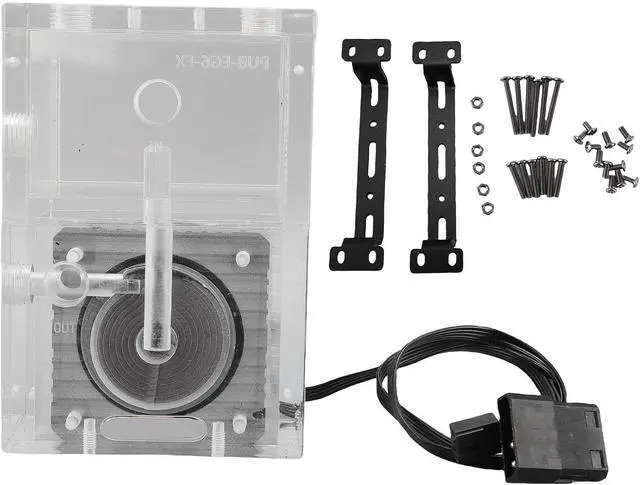 Alt view image 6 of 7 - Computer Water Pump Tank High Efficiency Integrated Centrifugal Water Pump for PC Pub EG6 FX with Aluminum Alloy Armor and Acrylic Casing for Cooling System