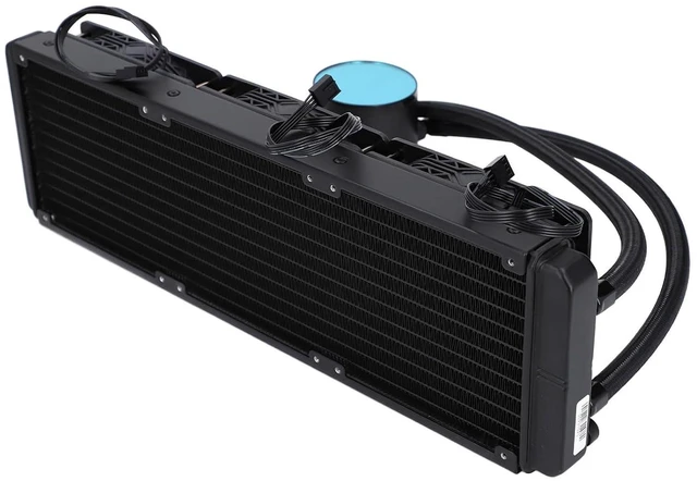 Alt view image 7 of 7 - KIMISS CPU Radiator Fan Cooler PWM Control 360mm Liquid Cooling System for LGA 1700 1200 115X, RGB Lights, Triple Fan Setup