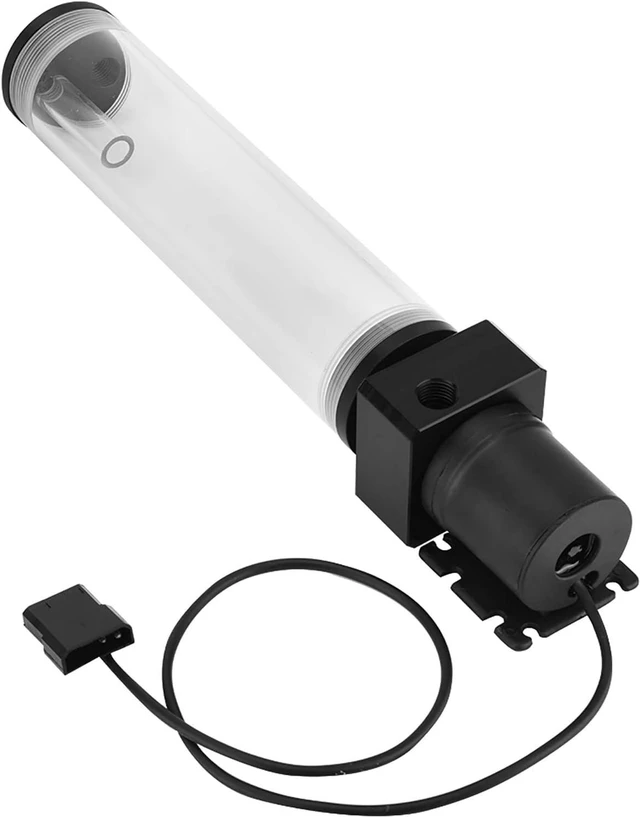 Main image of DIY Water Cooling Acrylic Cylinder Reservoir 19W Pump G1/4 For PC Computer, Durable HeatResistant Tank For Enthusiasts, Thick Wall Design (210mm)