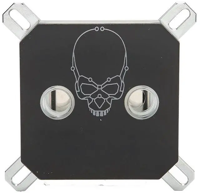 Alt view image 3 of 7 - CPU Water Block G1/4 Thread, Copper Acrylic Electroplating Cooling Block, Accurate Hole Positions for Easy Installation, PC CPU Water Cooling Block with Base Screws