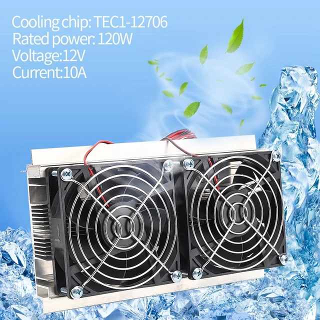 Alt view image 2 of 7 - EVGATSAUTO Dual Core Semiconductor Refrigeration, Thermoelectric Peltier Cooling System for Small Space Cooling Plate Cooling Pet Bed