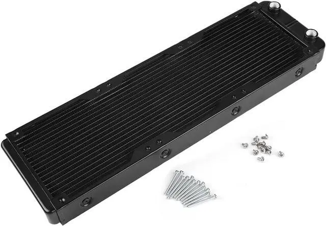 Alt view image 2 of 6 - Efficiency 360mm 18 Tubes Thread Water Cooler Radiator Aluminum Easy Install for PC Computer Water Cooling System
