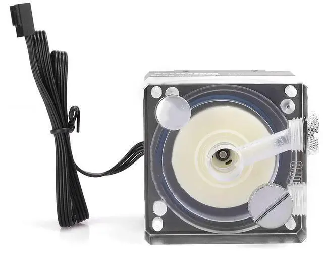 Main image of SUNGOOYUE SCP67B Water Cooling Pump, PWM Speed Control 2600RPM, G1/4 Thread, Acrylic and Aluminum Construction, 12V for PC Gaming (Black)