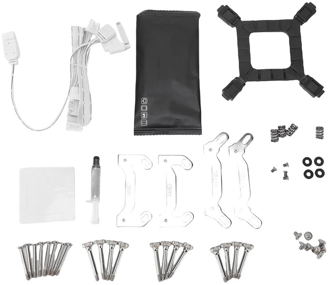 Alt view image 7 of 7 - Asixxsix ARGB Liquid CPU Cooler, 240mm Radiator, 2.2 Inch IPS LCD Screen Liquid Cooler for LGA1851 1700 1200 115X 1366 2011 2066 and Support & AM5 AM4 AM3 AM3+ AM2 FM2 FM2+ (White)