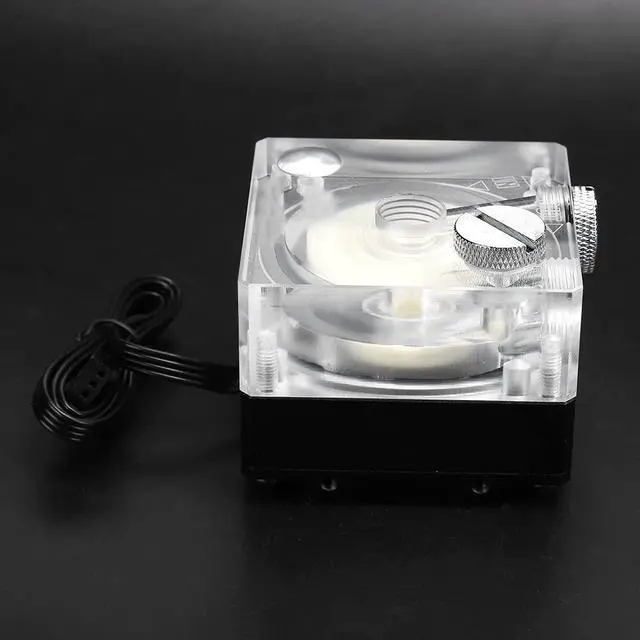 Alt view image 3 of 7 - SUNGOOYUE SCP67B Water Cooling Pump, PWM Speed Control 2600RPM, G1/4 Thread, Acrylic and Aluminum Construction, 12V for PC Gaming (Black)