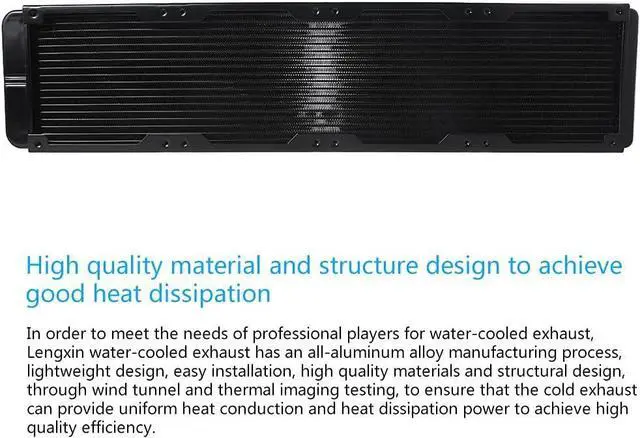Alt view image 2 of 5 - 480mm 18 Tube Computer Water Cooling Radiator G1/4 Female Thread Heat Dissipation for Computer PC CPU Water Cool