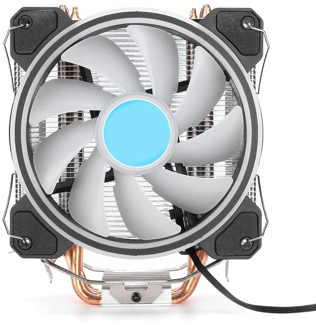 Alt view image 2 of 7 - CPU Cooler with Fast Heat Dissipation, Pure Copper Four Heat Pipes, Mute RGB Fan for Desktop Computers, Supports and Platforms
