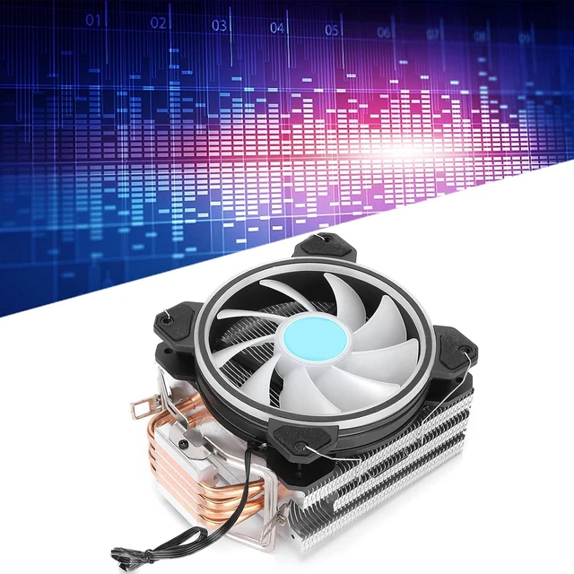 Alt view image 7 of 7 - CPU Cooler with Fast Heat Dissipation, Pure Copper Four Heat Pipes, Mute RGB Fan for Desktop Computers, Supports and Platforms