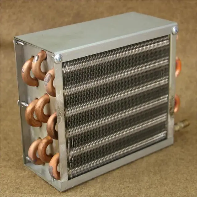 Alt view image 5 of 6 - Radiator Condenser Refrigerator Freezer air-Cooled Water-Cooled Aluminum fin and Copper Tube Heat Exchanger with Fan(A)