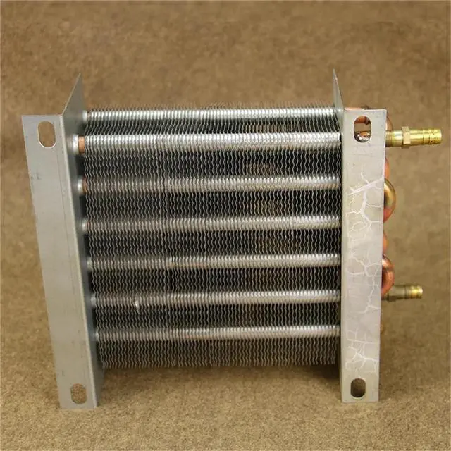Alt view image 4 of 6 - Radiator Condenser Refrigerator Freezer air-Cooled Water-Cooled Aluminum fin and Copper Tube Heat Exchanger with Fan(A)