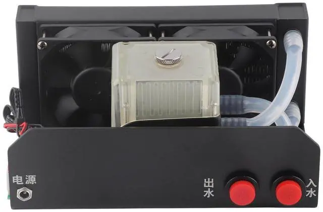 Main image of Dual Fan Liquid CPU Cooler, Threaded Pipe D Port 4pin Water Cooling Computer Radiator, 3000RPM Water Cooling Systems for PC Desktop