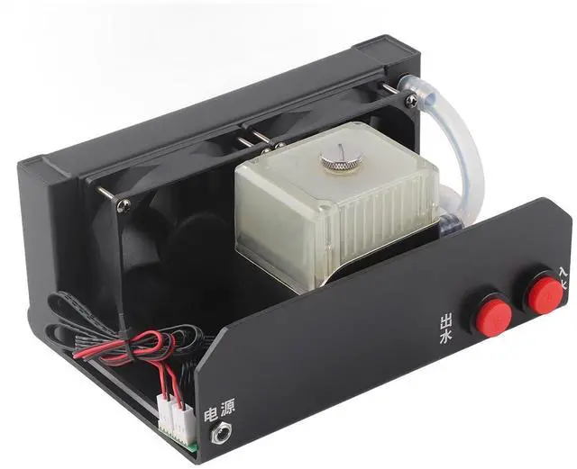 Alt view image 5 of 7 - Dual Fan Liquid CPU Cooler, Threaded Pipe D Port 4pin Water Cooling Computer Radiator, 3000RPM Water Cooling Systems for PC Desktop