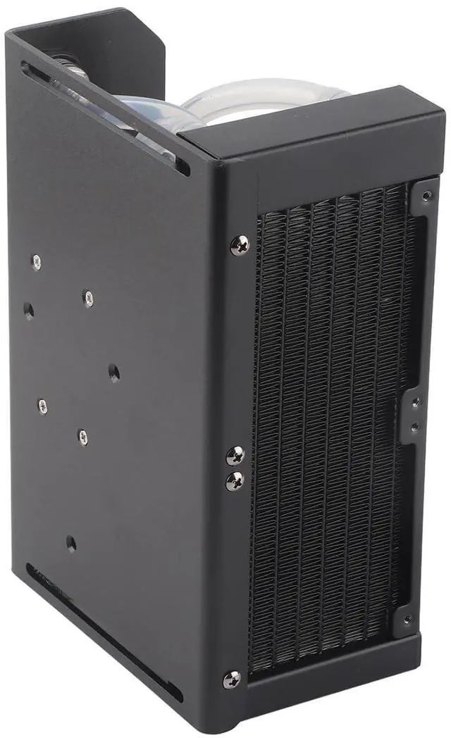 Alt view image 7 of 7 - Dual Fan Liquid CPU Cooler, Threaded Pipe D Port 4pin Water Cooling Computer Radiator, 3000RPM Water Cooling Systems for PC Desktop