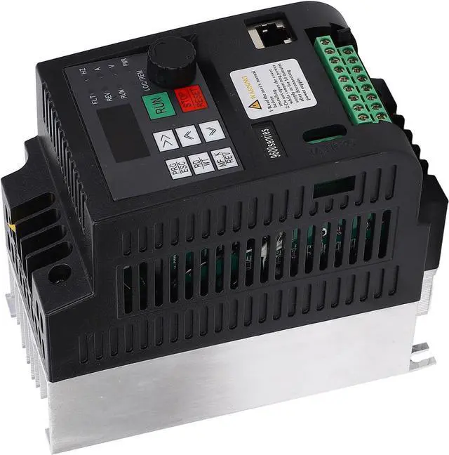Alt view image 2 of 7 - Micro Vector Frequency Converter 2.2KW High Efficiency Cooling System with Built in PID Controller for Water Pump Motor and Automated Equipment PC Flame Retardant Aluminum Material
